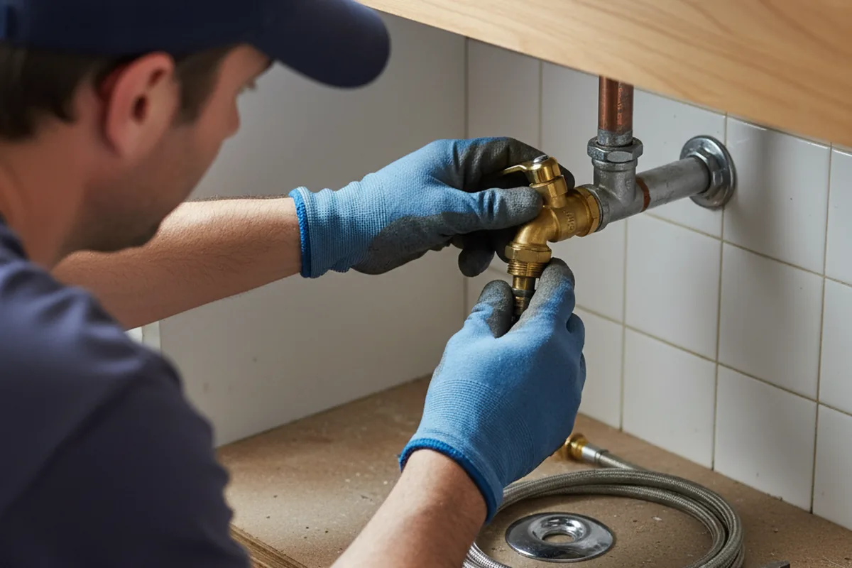Shutoff valve and fitting work during Emergency Plumbing in Watonga